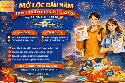 11/1 Nghỉ tết Dương lịch đừng quên hoàn thiện hồ sơ dự tuyển NUS 2026