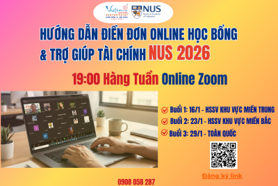Hợp Điểm phục vụ Online Zoom hướng dẫn điền đơn online NUS vào tháng 1.2026