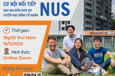 13/3: Cơ hội nối tiếp NUS sau khi điền đơn dự tuyển học bổng cử nhân