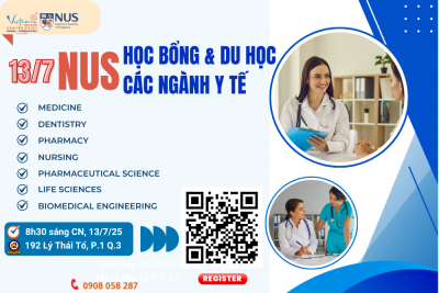 13/7: Học bổng và du học các ngành Y tế tại NUS 