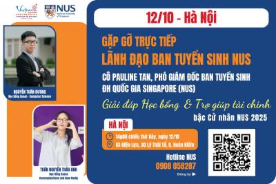 12/10 HN: Gặp lãnh đạo NUS tìm hiểu tuyển sinh học bổng cử nhân NUS 2025