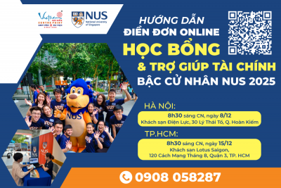 8/12 HN: Hướng dẫn điền đơn học bổng & trợ giúp tài chính NUS 2025