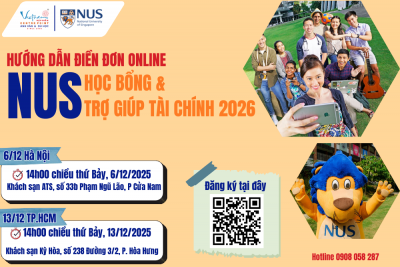 6/12 và 13/12 : Hợp Điểm hướng dẫn điền đơn học bổng & trợ giúp tài chính NUS 2026