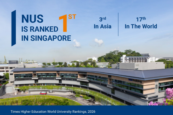 NUS bứt phá lên Top 17 thế giới trong Bảng xếp hạng THE 2026!