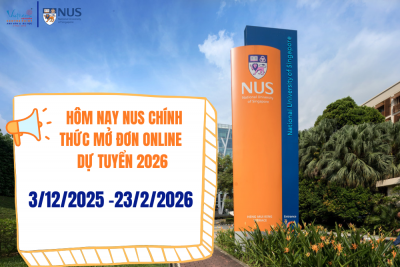3/12 NUS chính thức mở đơn online dự tuyển bậc cử nhân 2026