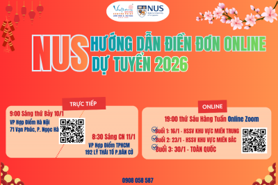 Tháng 1/2026 - Lịch hướng dẫn điền đơn NUS 2026 đã lên sẵn 