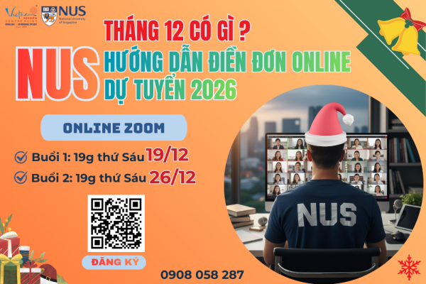 Tháng 12/2025 Hợp Điểm tổ chức 2 buổi hướng dẫn điền đơn NUS qua online Zoom