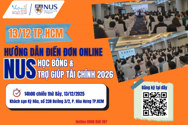 13/12 TP.HCM Hợp Điểm hướng dẫn điền đơn NUS 2026